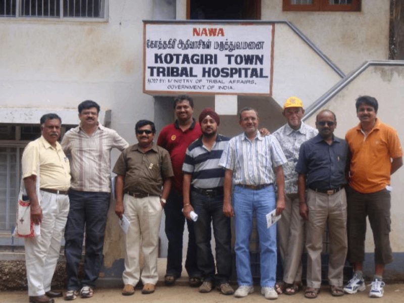 Rotarians at the Kotagiri Town Tribal Hospital